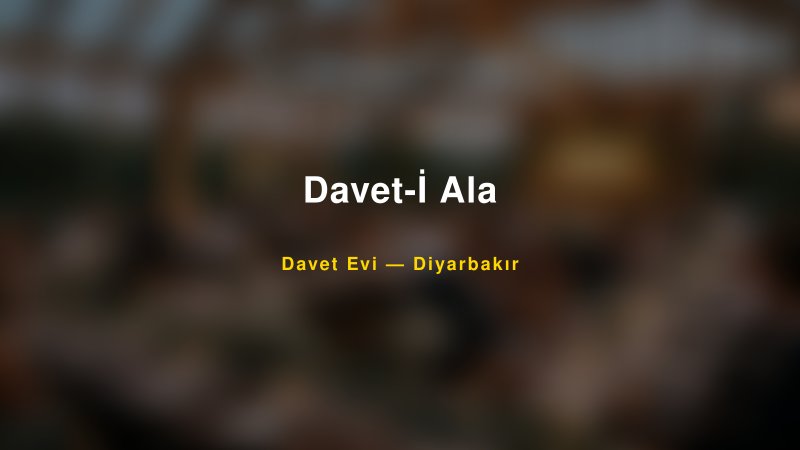 Davet-İ Ala Fiyatları ve Paket Seçenekleri