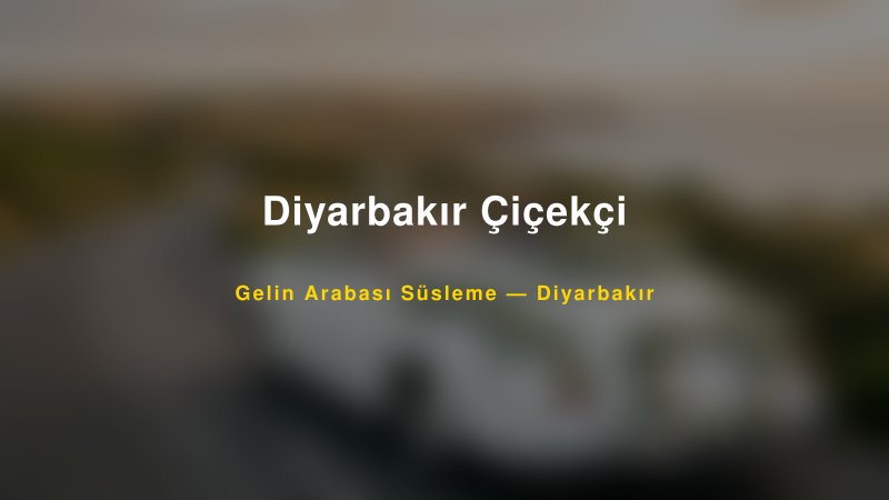 Diyarbakır Çiçekçi ile Trend Gelin Arabası Yazıları ve Konseptleri — 1