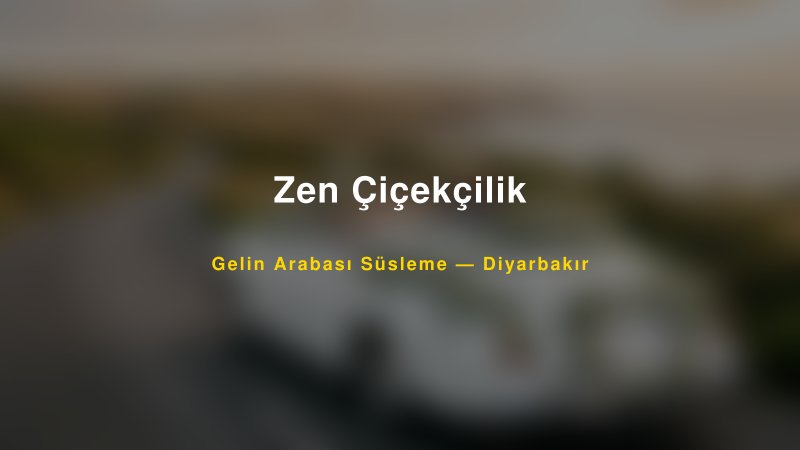 Zen Çiçekçilik ile Trend Gelin Arabası Yazıları ve Konseptleri — 1
