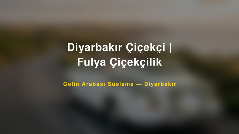 Diyarbakır Çiçekçi | Fulya Çiçekçilik ile Trend Gelin Arabası Yazıları ve Konseptleri — 1